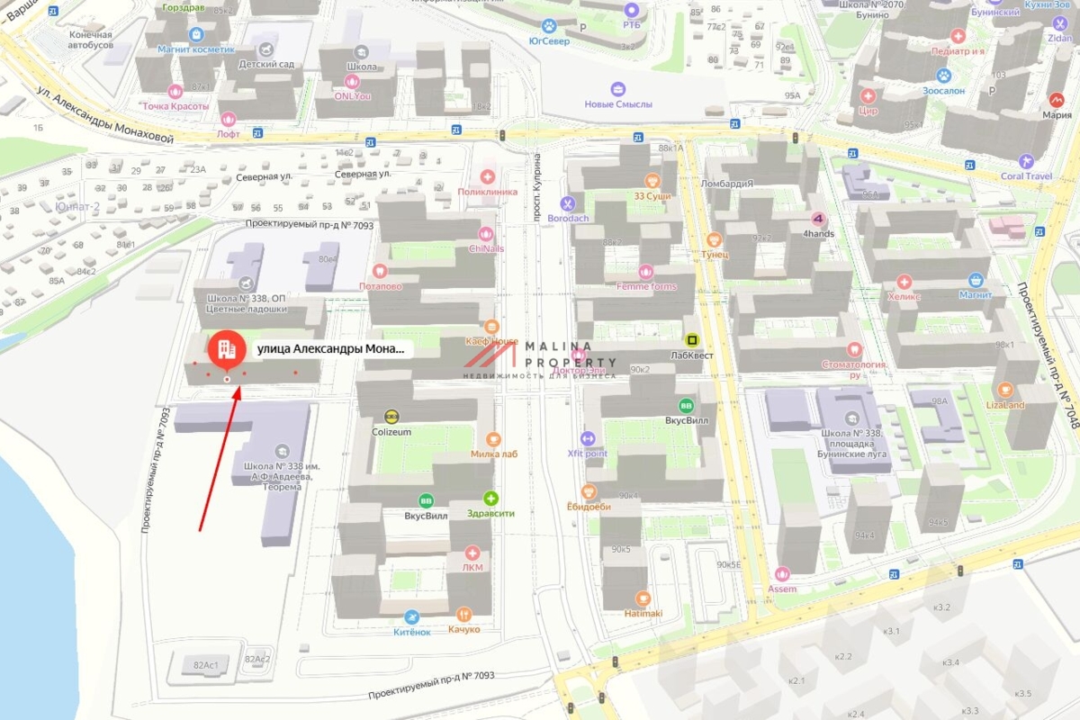 Продажа торгового помещения в ЖК "Бунинские луга" 