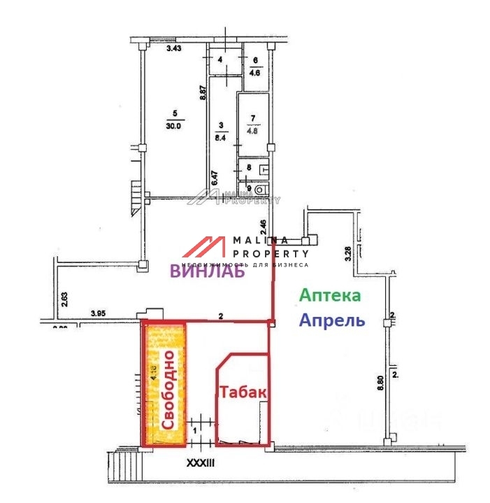 Аренда торгового помещения на ул. Братиславская 