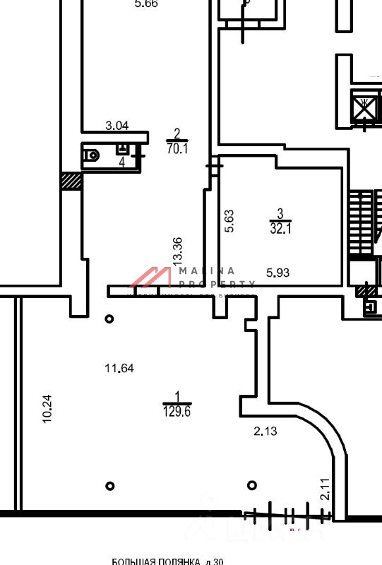 Продажа торгового помещения с арендатором на Большой Полянке 