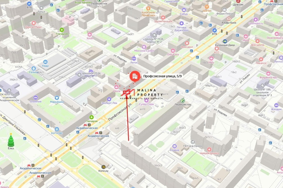 Аренда торгового помещения у метро Академическая 