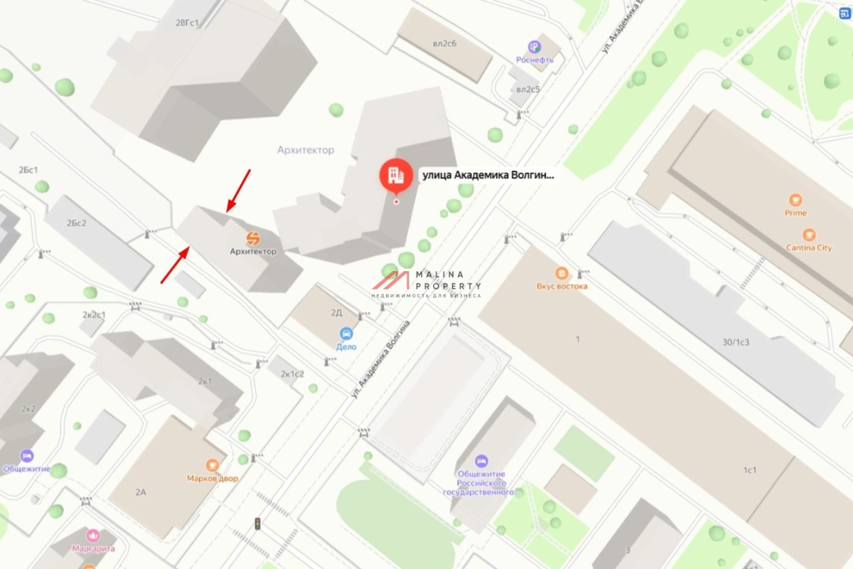 Аренда торгового помещения в ЖК «Архитектор»