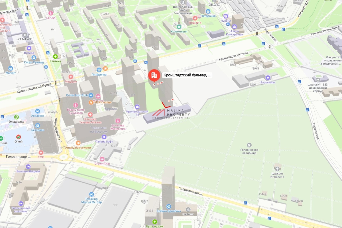 Аренда нежилого помещения в ЖК «Кронштадтский 14»