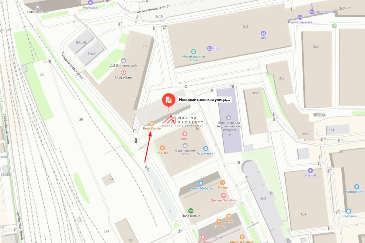 Аренда торгового помещения ​в МФК Савеловский Сити