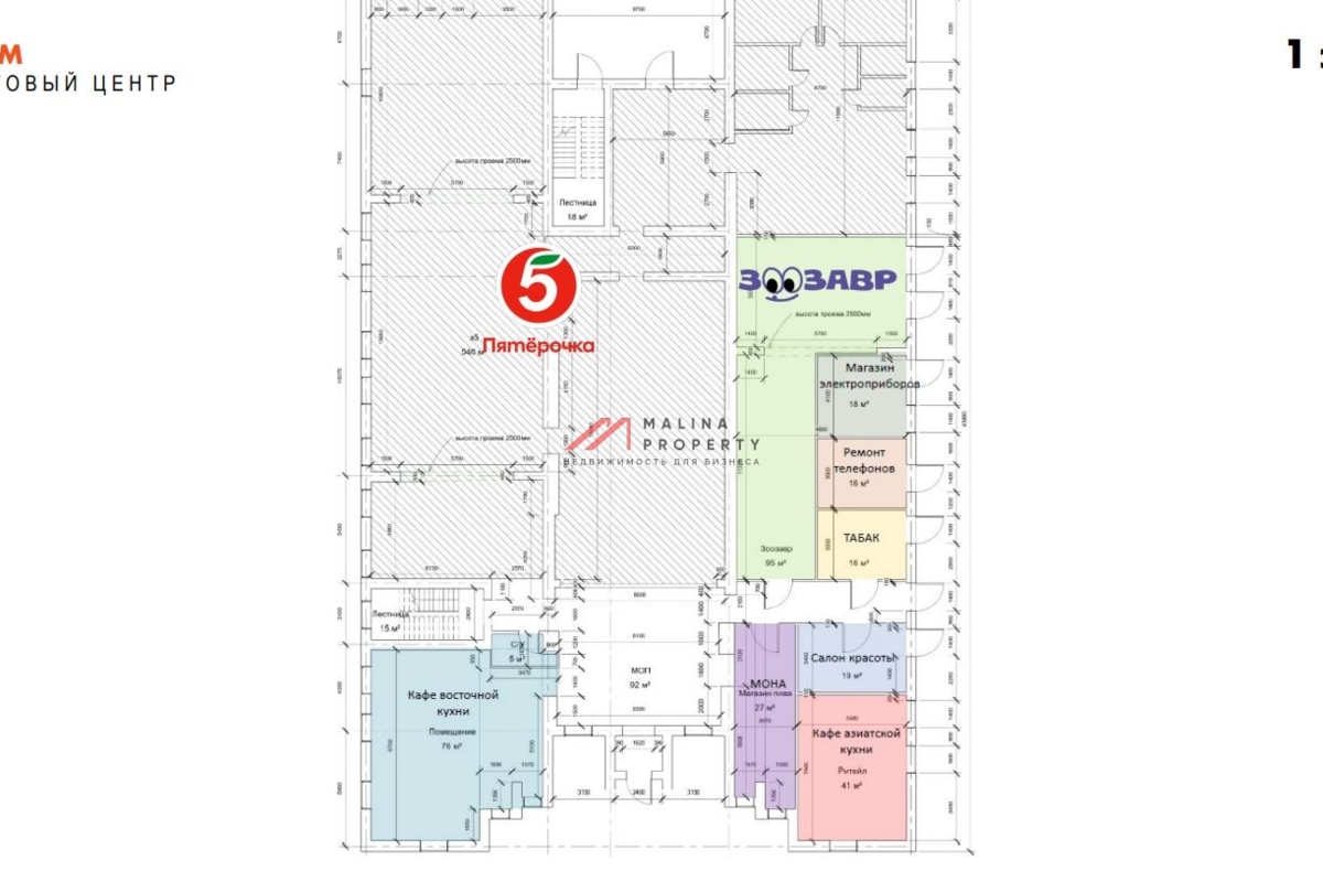 Продажа комплекса зданий с сетевыми арендаторами в г. Клин