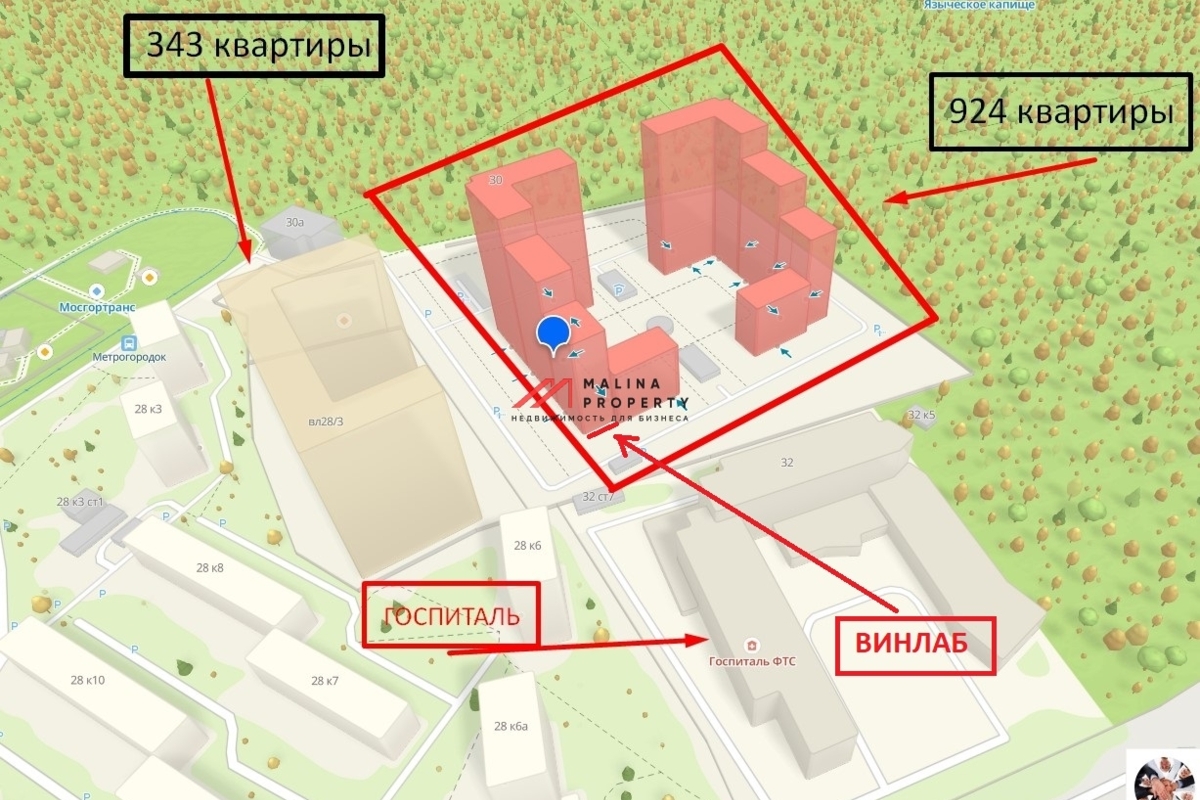 Коммерческое помещение с арендатором "Винлаб"