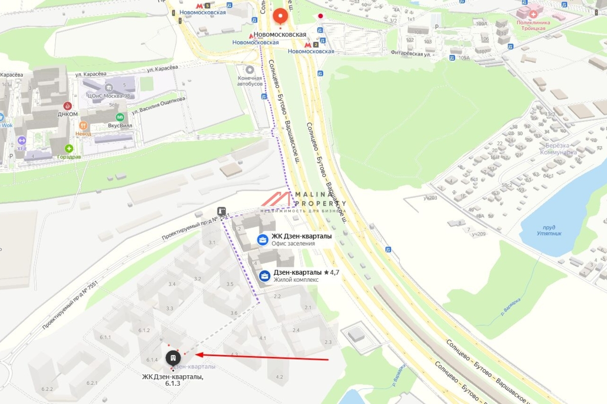 Продажа торгового помещения в комплексе Дзен кварталы