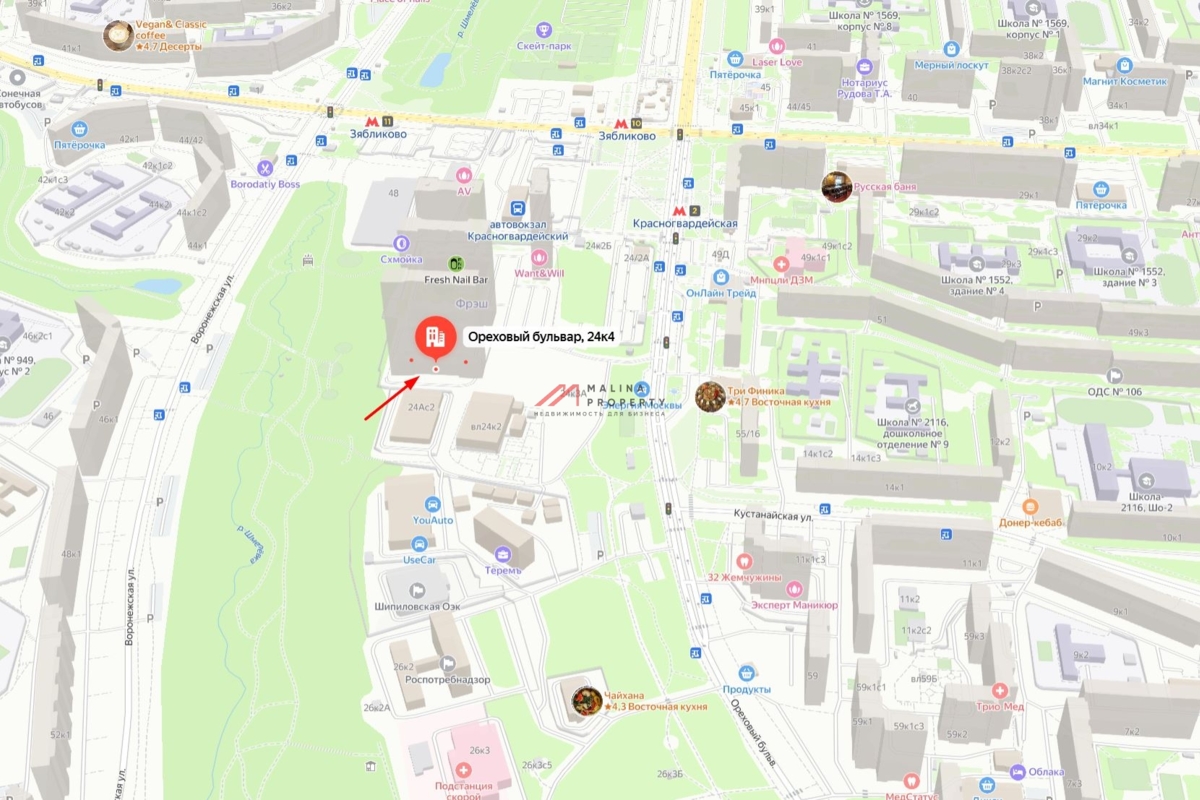 Продажа помещения в новостройке на Ореховом бульваре