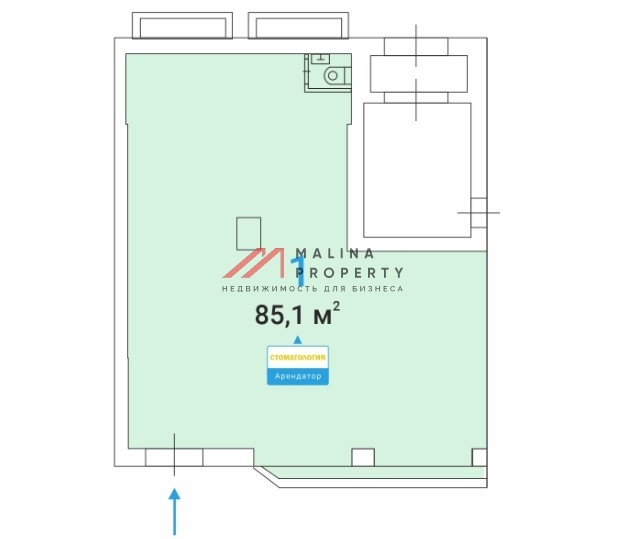 Продажа помещения с арендатором у метро Краснопресненская