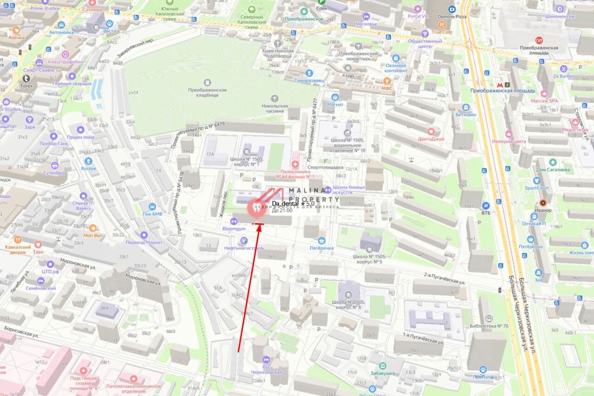 Продажа торгового помещения в районе Преображенская площадь 