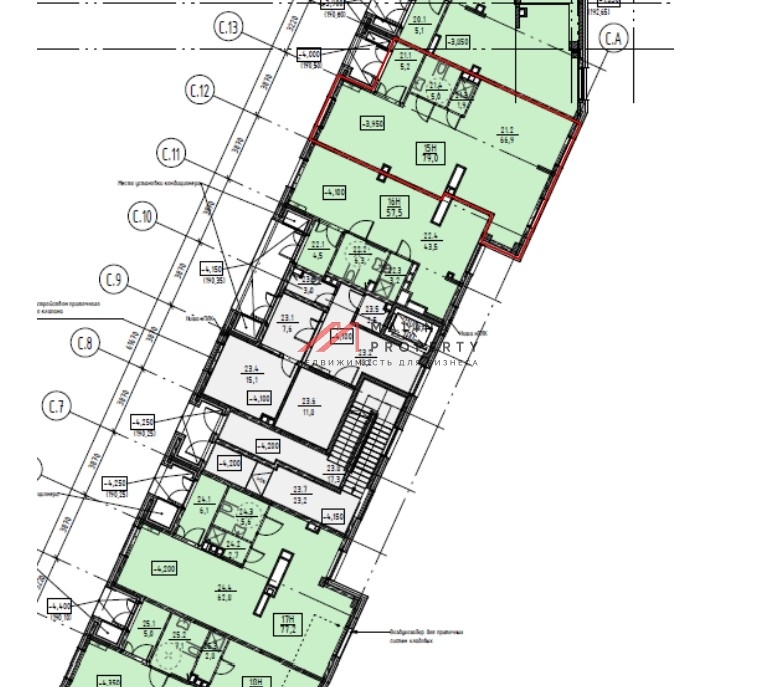 Аренда торгового помещения в жилом комплексе Parkside