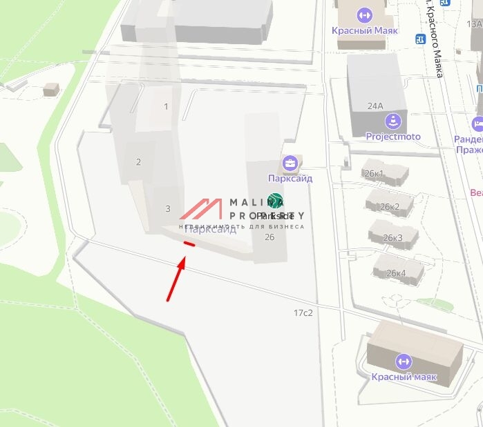 Аренда торгового помещения в жилом комплексе Parkside