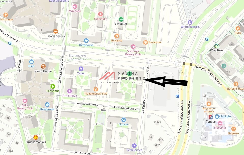 Продажа помещения в ЖК "Испанские кварталы 2"