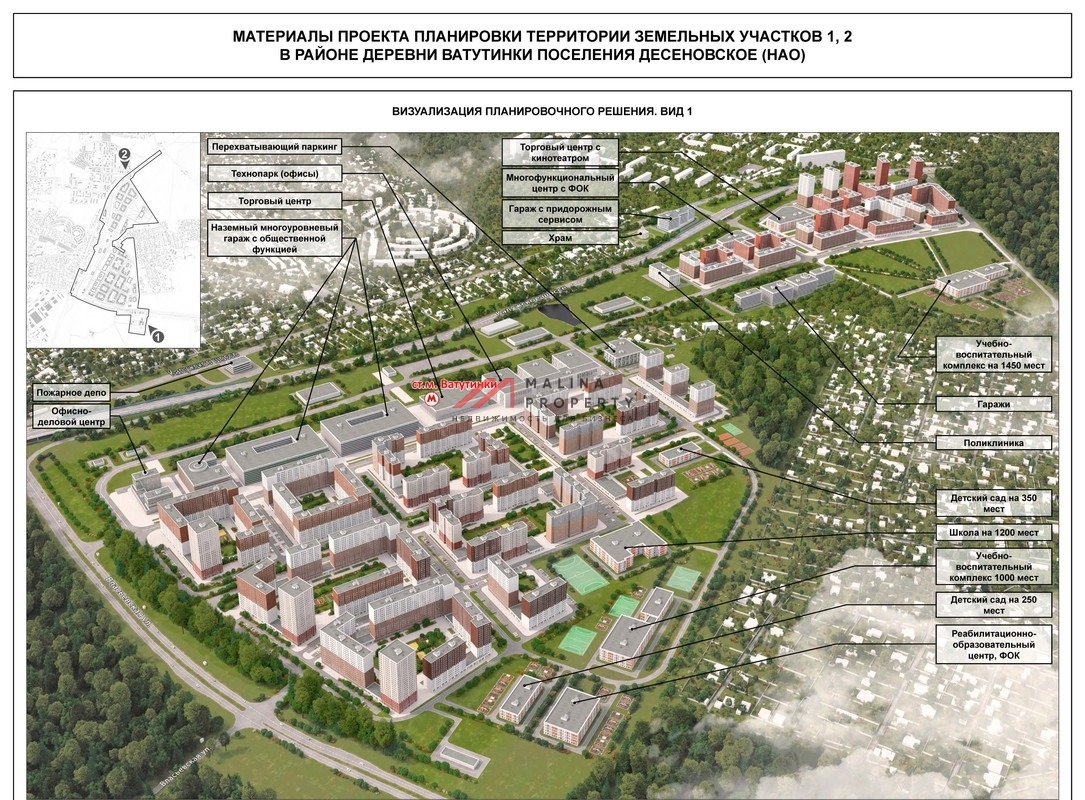 Аренда торгового помещения в ЖК "Ватутинки Парк"