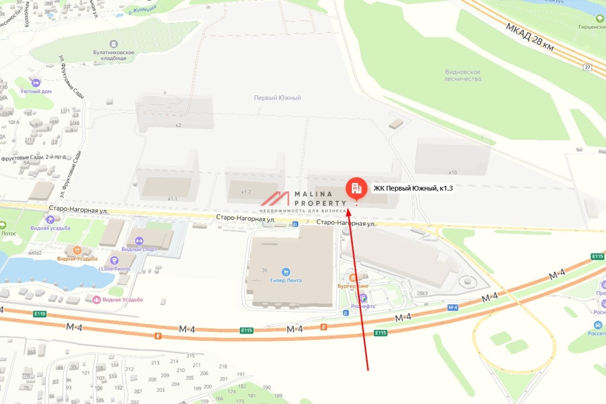 Аренда торгового помещения в ЖК "1-й Южный" 