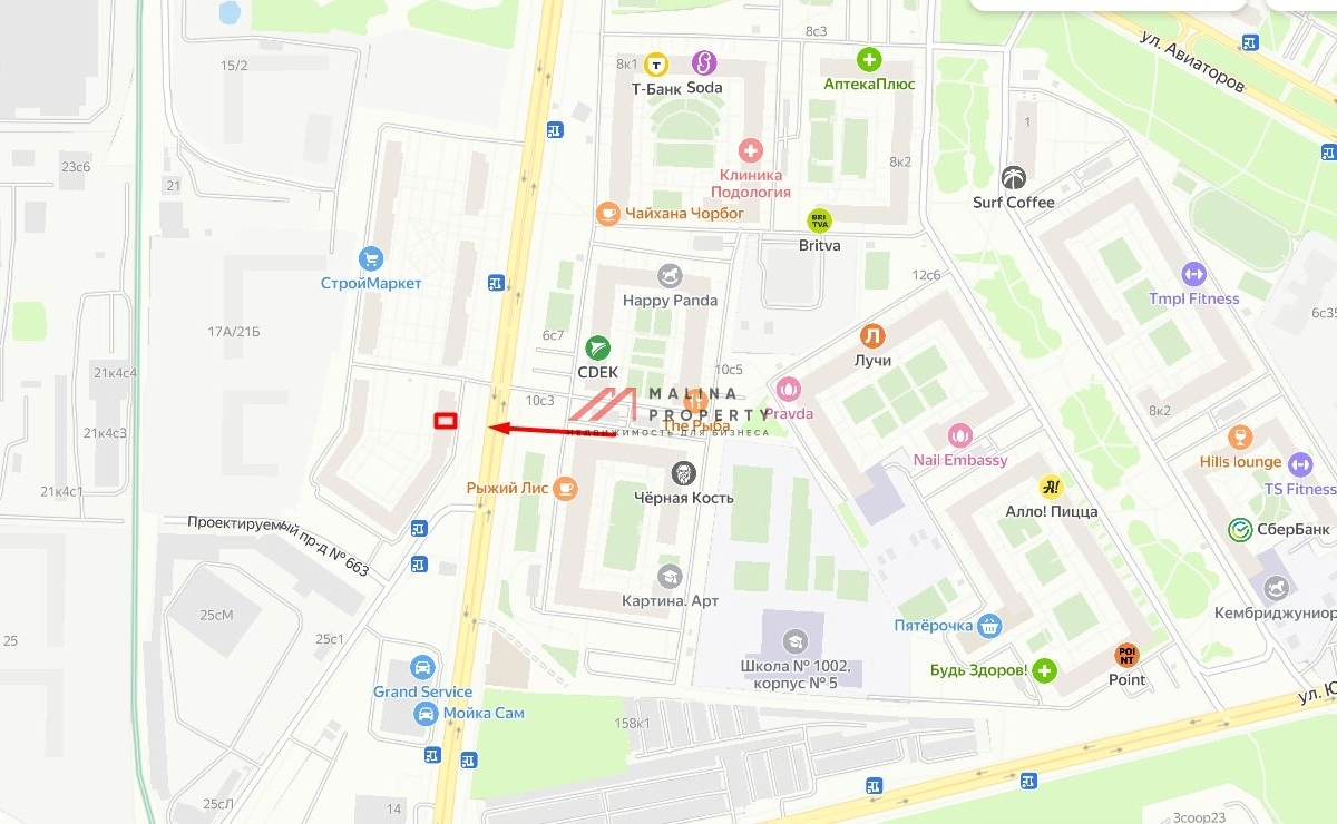 Аренда торгового помещения в ЖК Лучи-2