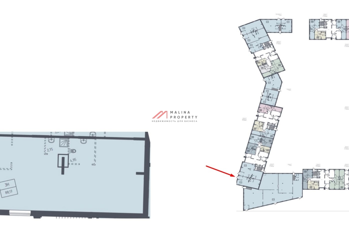 Продажа помещения с аптекой Здравсити в ЖК Молжаниново