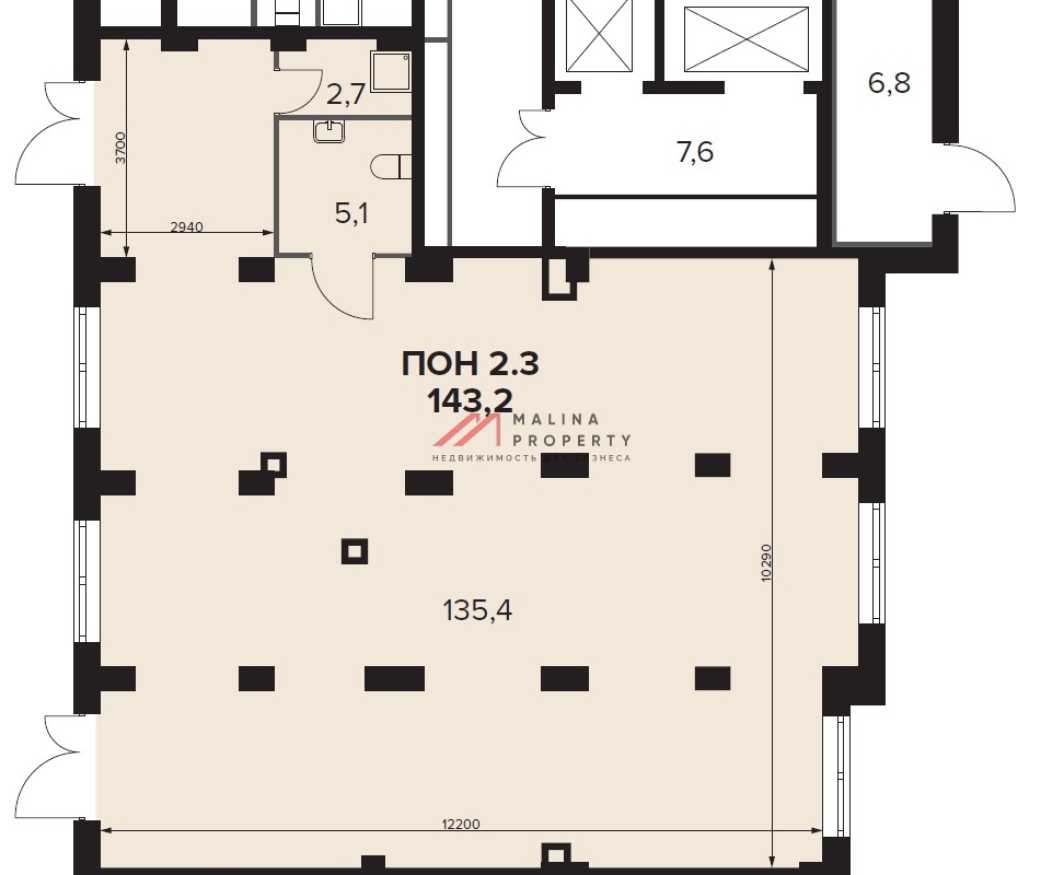 Аренда коммерческого помещения в ЖК 1-й Лермонтовский