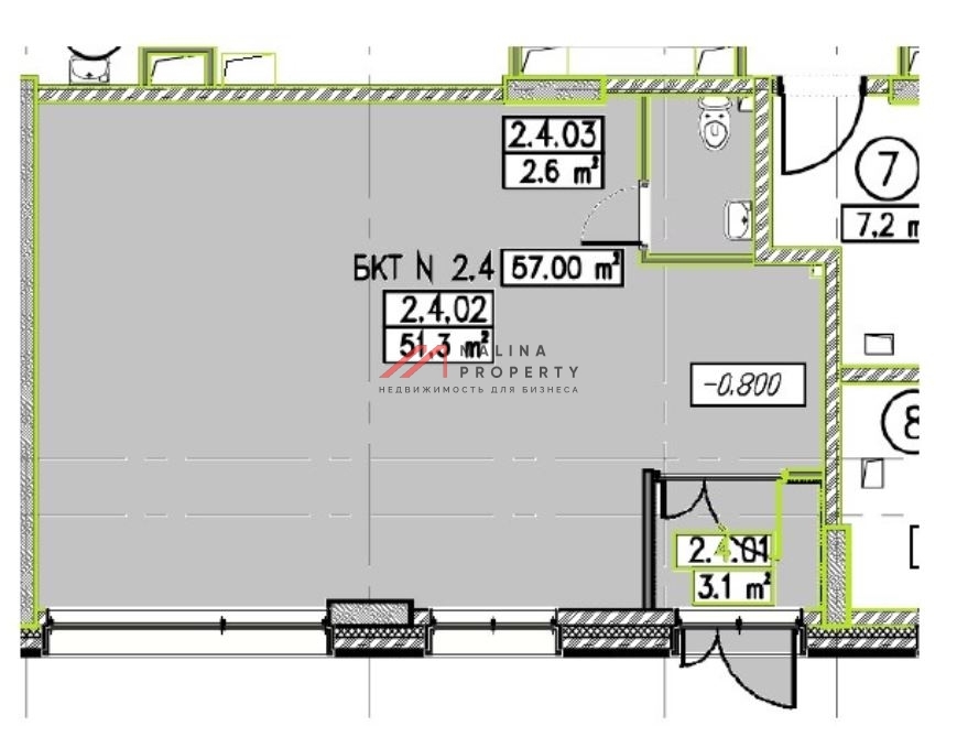 Продажа торгового помещения с арендатором в ЖК "Дыхание"
