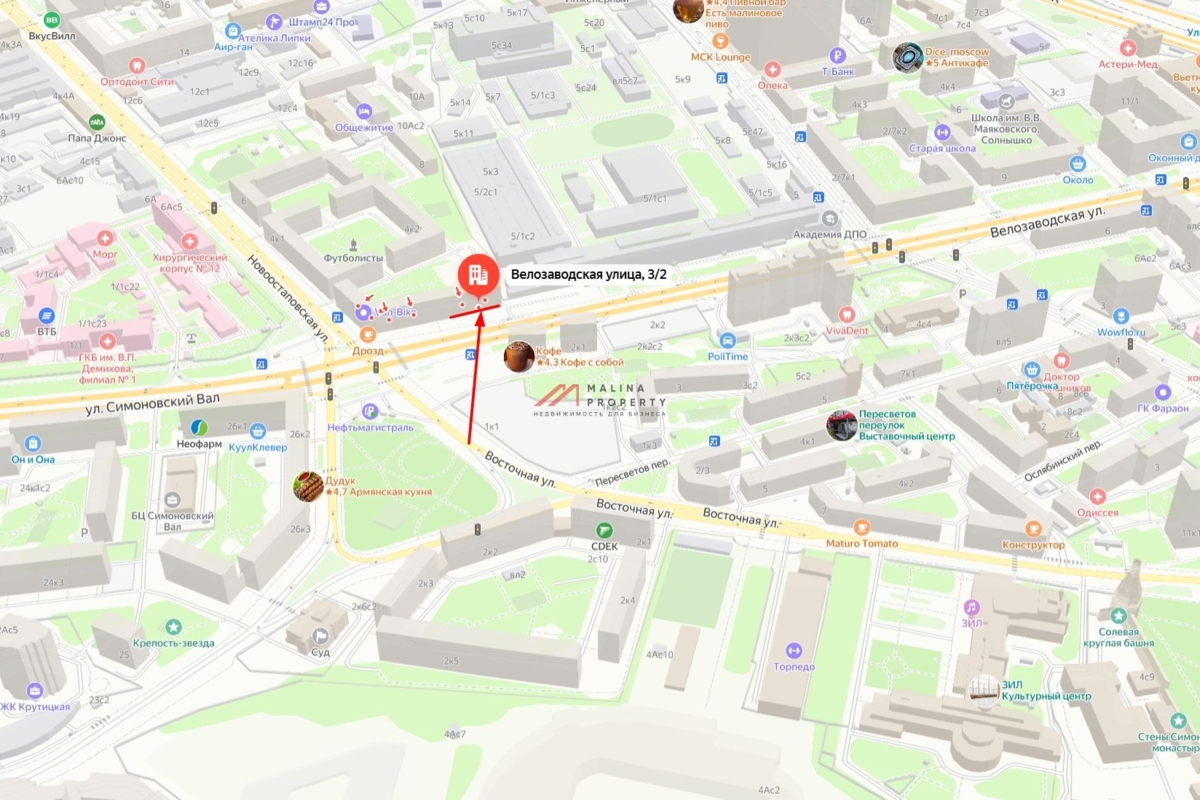 Продажа помещения с магазином Пятерочка на ул. Велозавдская