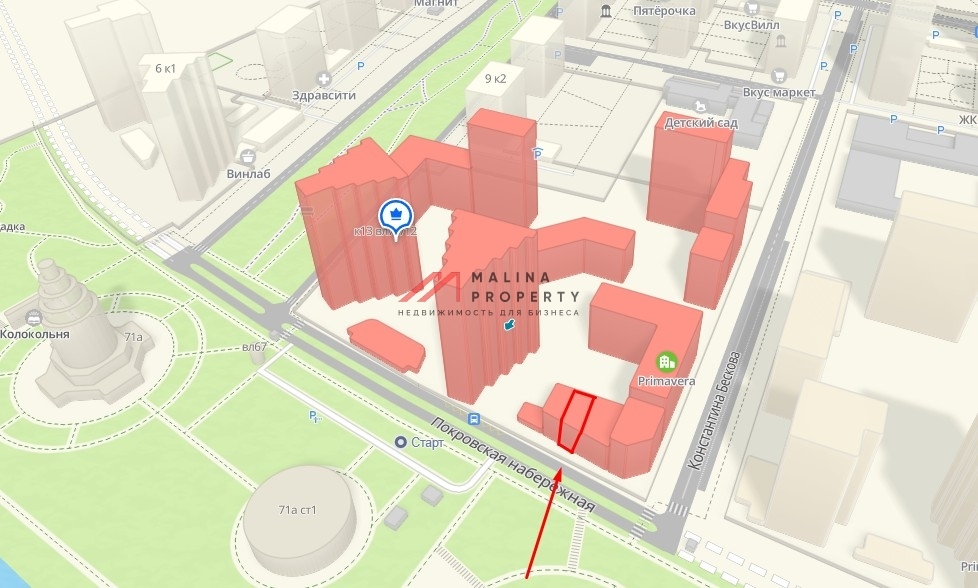 Продажа торгового помещения в ЖК Примавера 