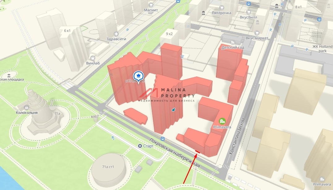 Продажа торгового помещения в ЖК Примавера 1-я линия