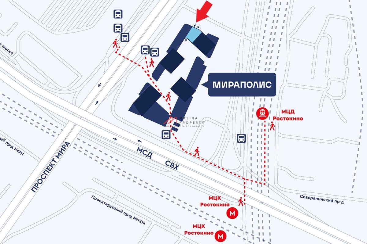 Продажа торгового помещения в ЖК Мираполис