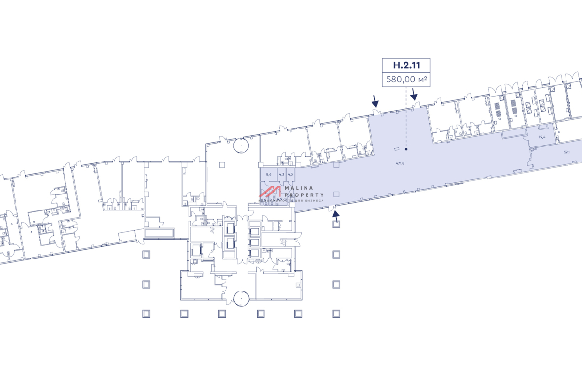 Продажа торгового помещения под супермаркет в ЖК Мираполис