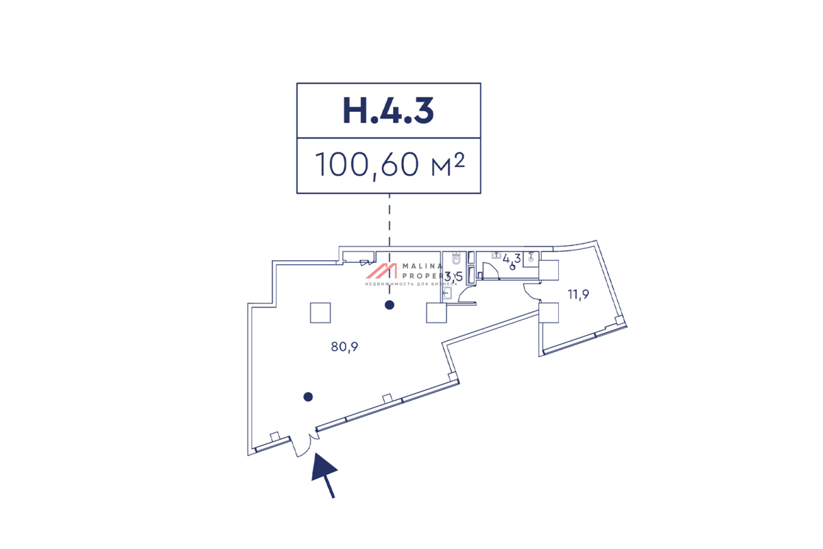 Продажа торгового помещения в ЖК Мираполис