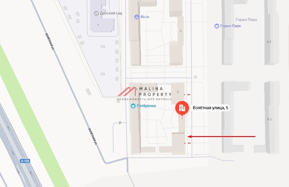 Аренда торгового помещения в ЖК Горки Парк