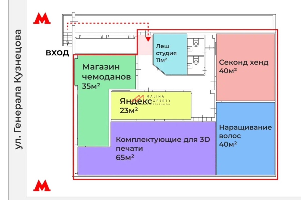 Продажа помещения с арендаторами у м. Жулебино