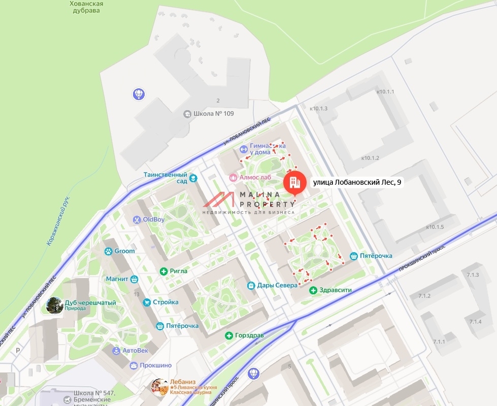 Аренда торгового помещения в ЖК "Прокшино" 