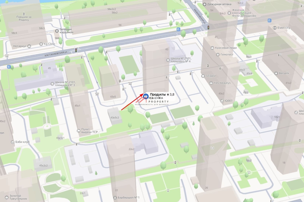 Продажа торгового помещения на Кастанаевской улице