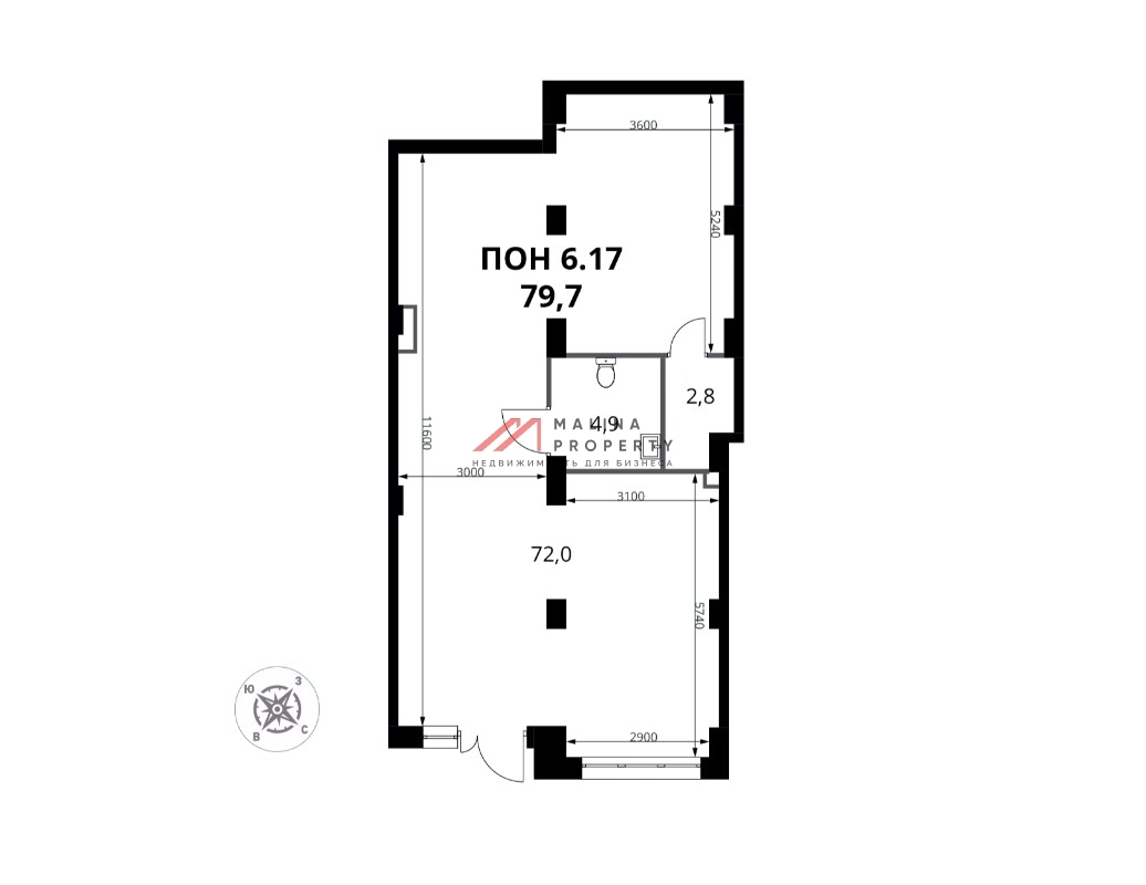 Продажа торгового помещения в  ЖК "Южная Битца" 