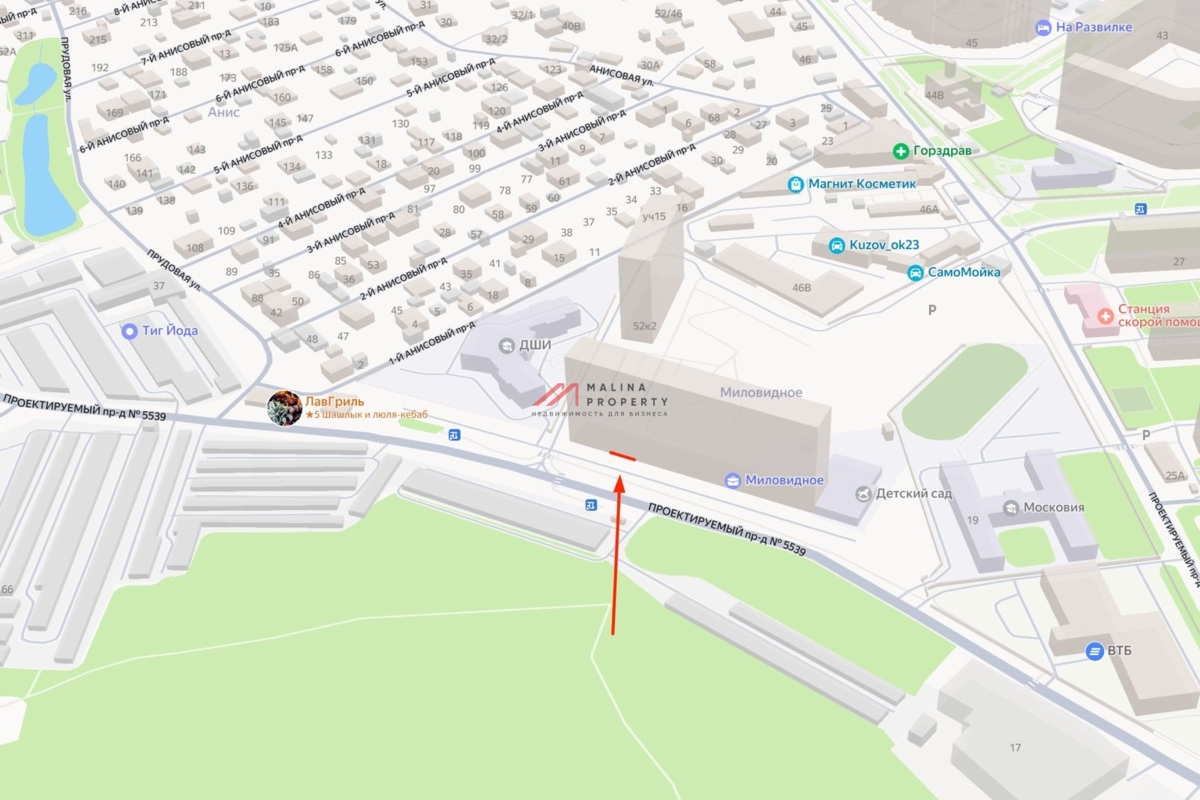 Продажа помещения в ЖК "Миловидное" на 1-й линии