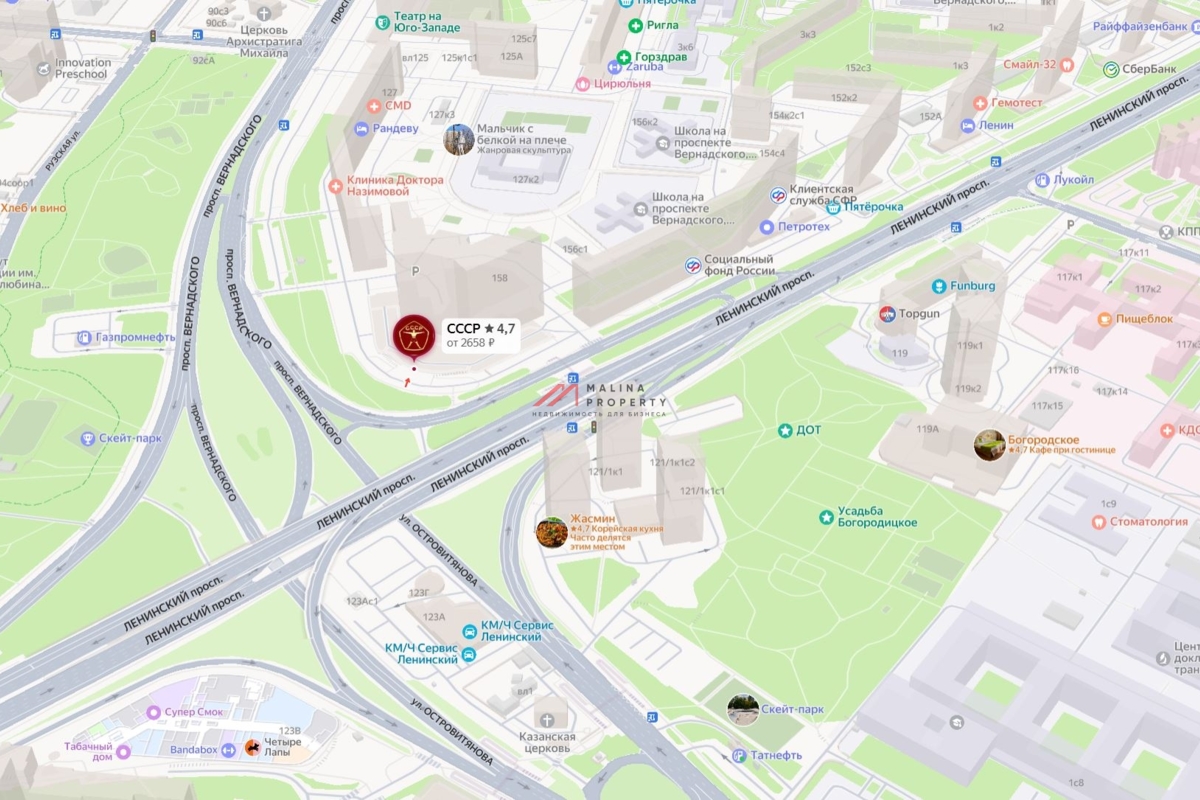 Продажа помещения с фитнес "СССР" на Ленинском проспекте