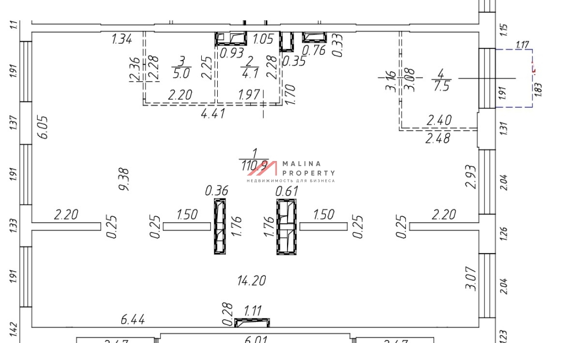 Аренда торгового помещения в ЖК "Мытищи парк" 