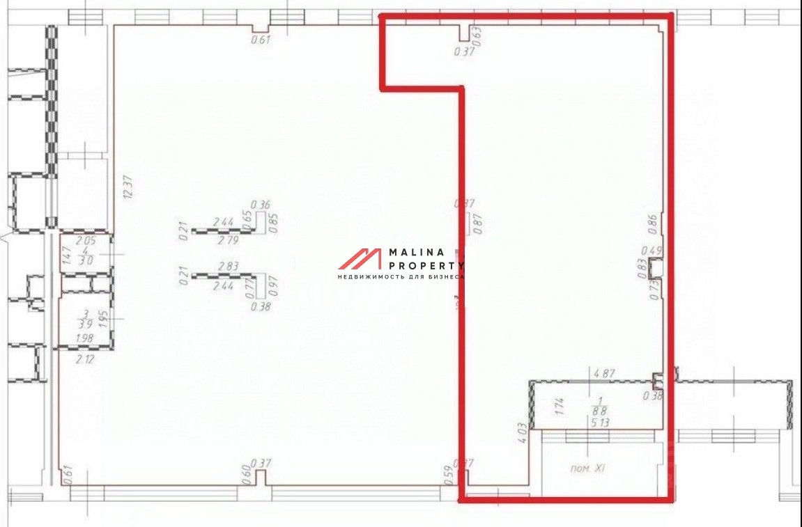 Продажа помещения с арендаторами на Тульской