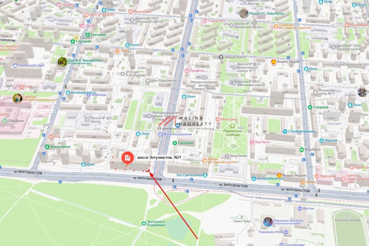 Аренда торгового помещения на Шоссе Энтузиастов