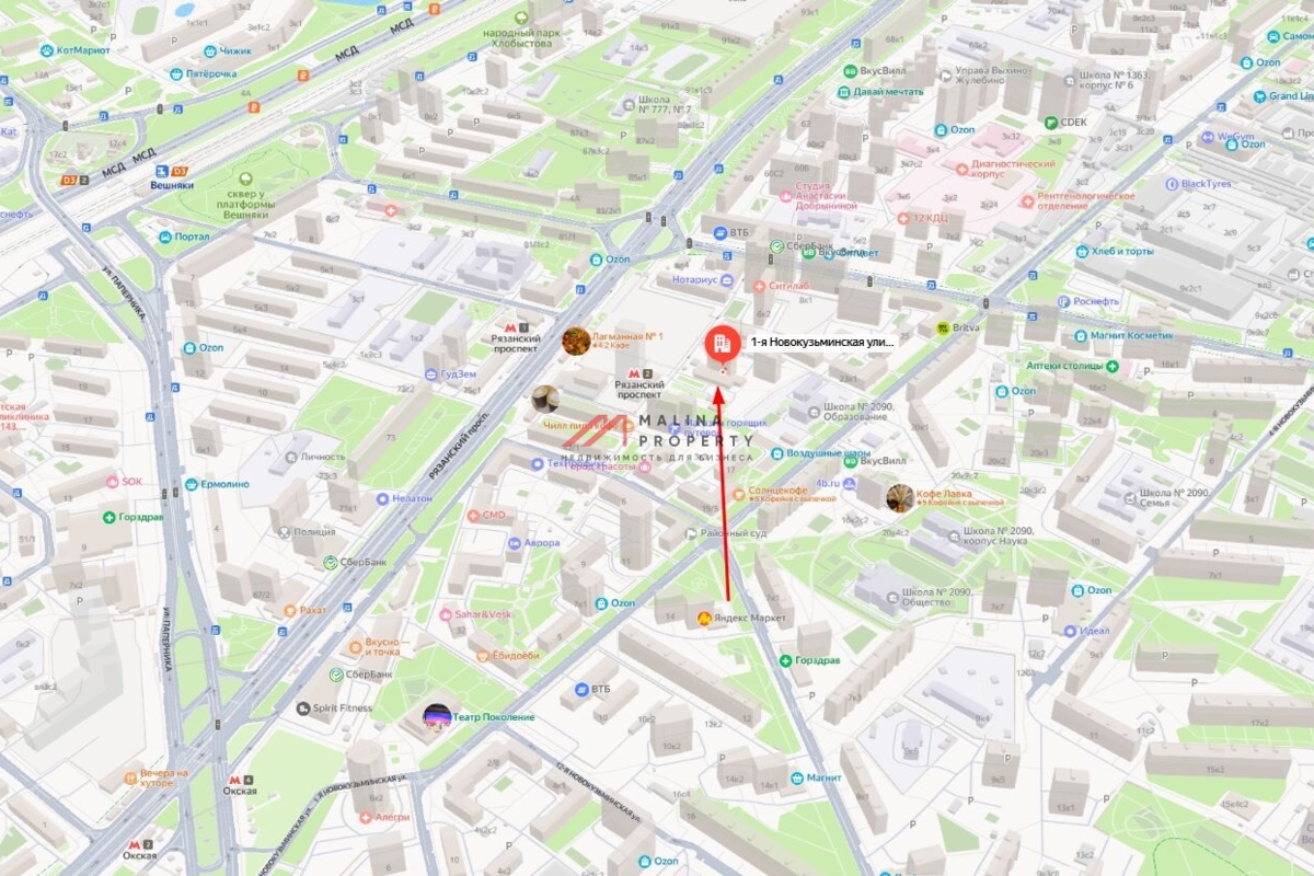 Продажа помещения с арендатором у метро Рязанский проспект