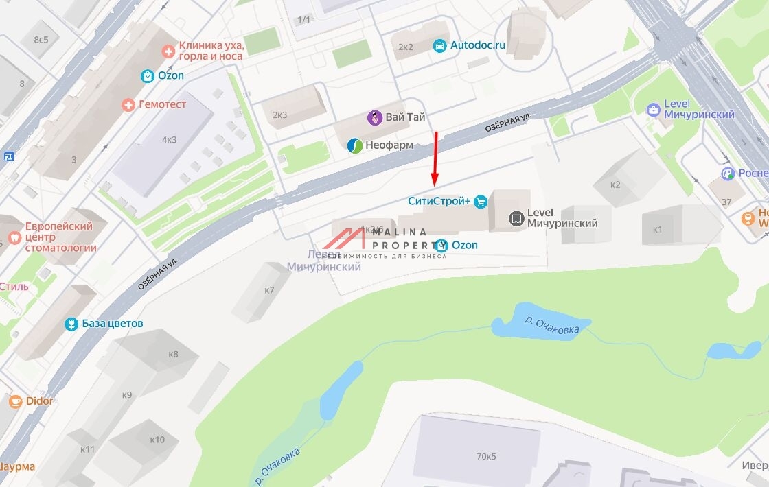 Продажа помещения в жилом комплексе level Мичуринский