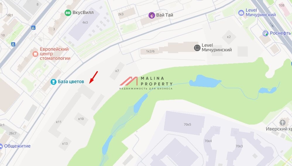 Продажа помещения в жилом комплексе level Мичуринский