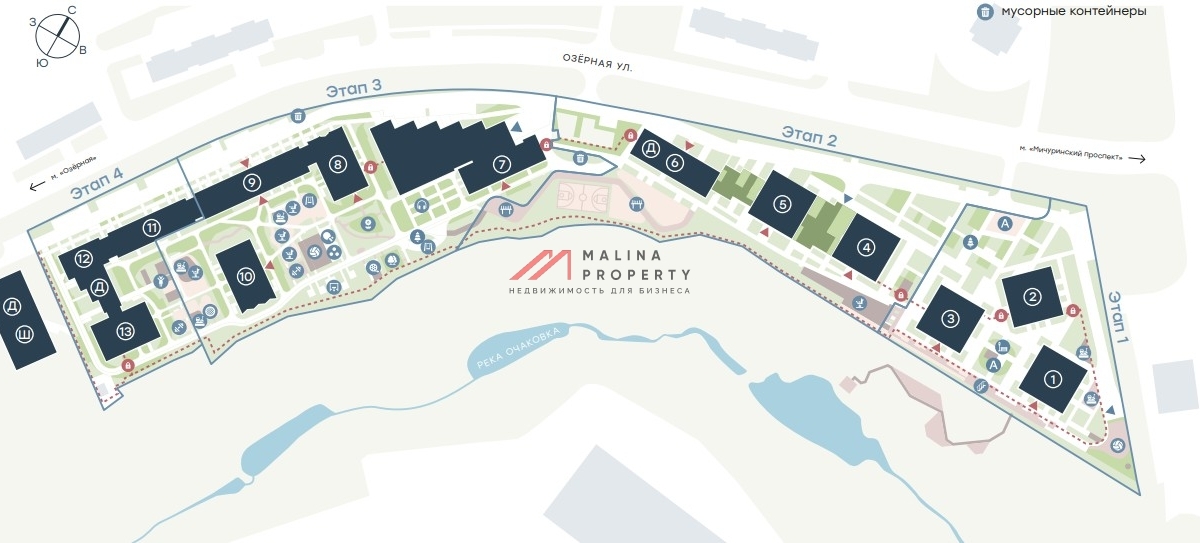 Продажа помещения в жилом комплексе level Мичуринский