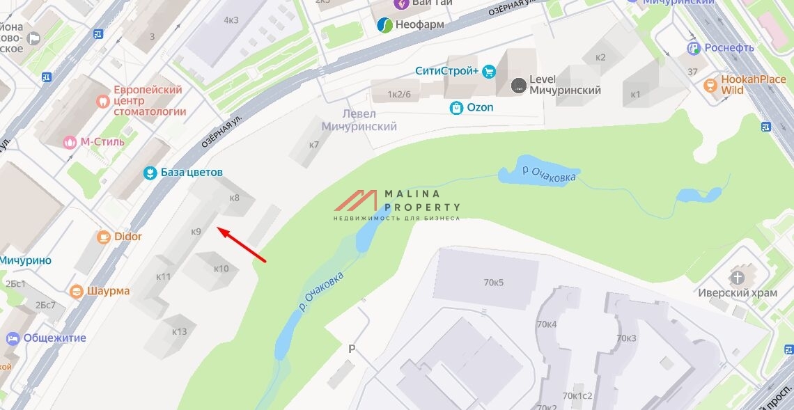 Продажа помещения в жилом комплексе level Мичуринский