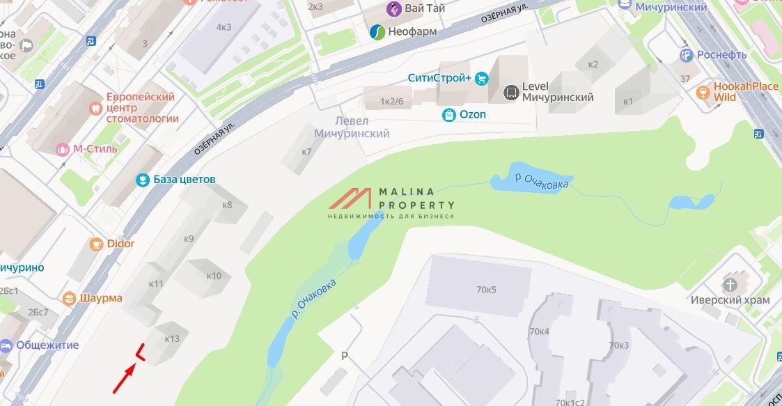 Продажа помещения в жилом комплексе level Мичуринский