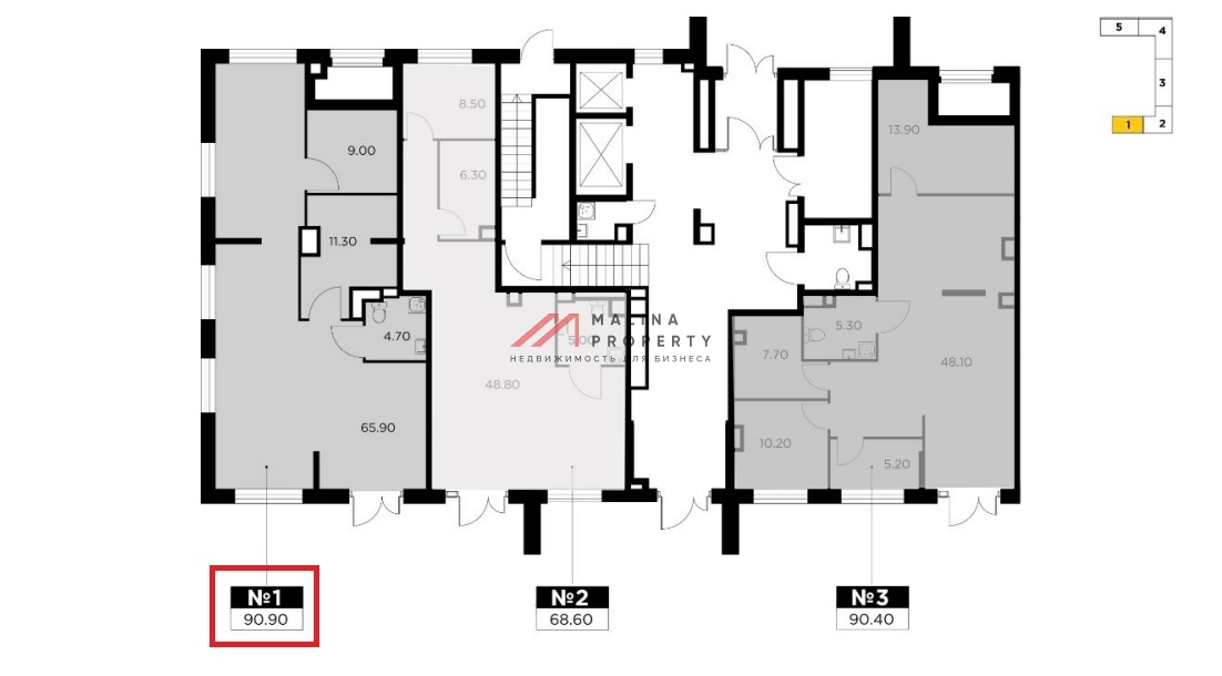 Продажа торгового помещения в ЖК "Белый Grad" 
