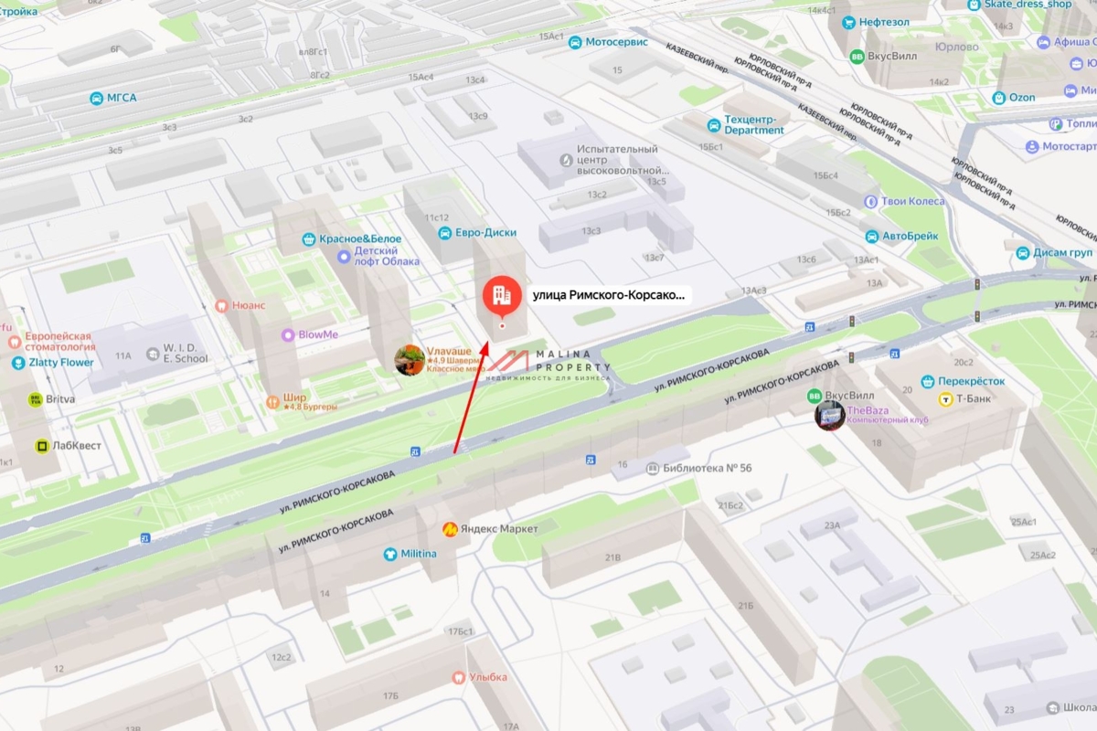 Аренда торгового помещения в ЖК Римского-Корсакова 11