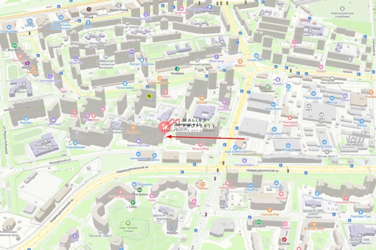 Аренда коммерческого помещения в городе Химки