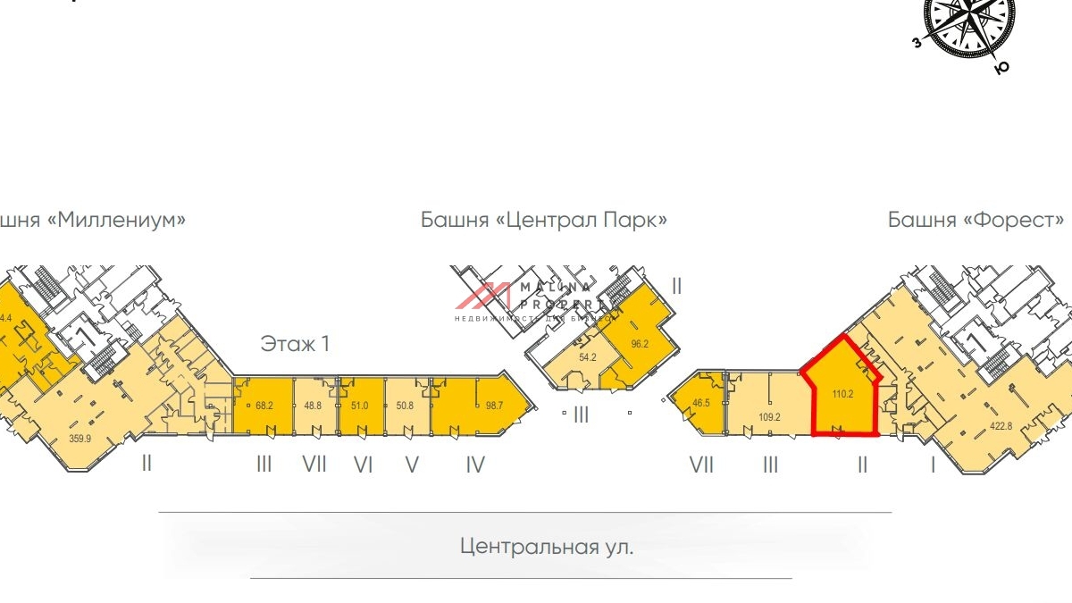 Продажа торгового помещения в ЖК Солнечный парк