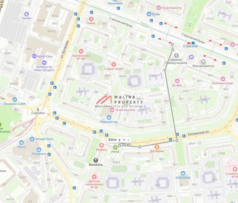 Аренда торгового здания в Строгино