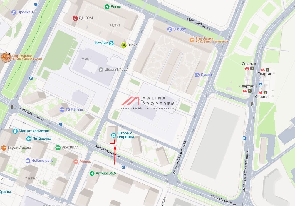 Продажа торгового помещения в ЖК " Город на реке Тушино"